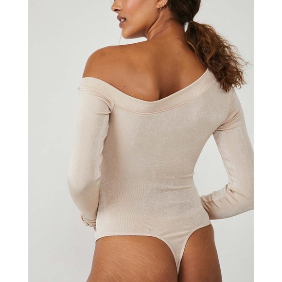 🎉LAST CHANCE🎉 NWT Free People That's Hot Bodysuit / Blossom Pearl - Picture 4 of 7